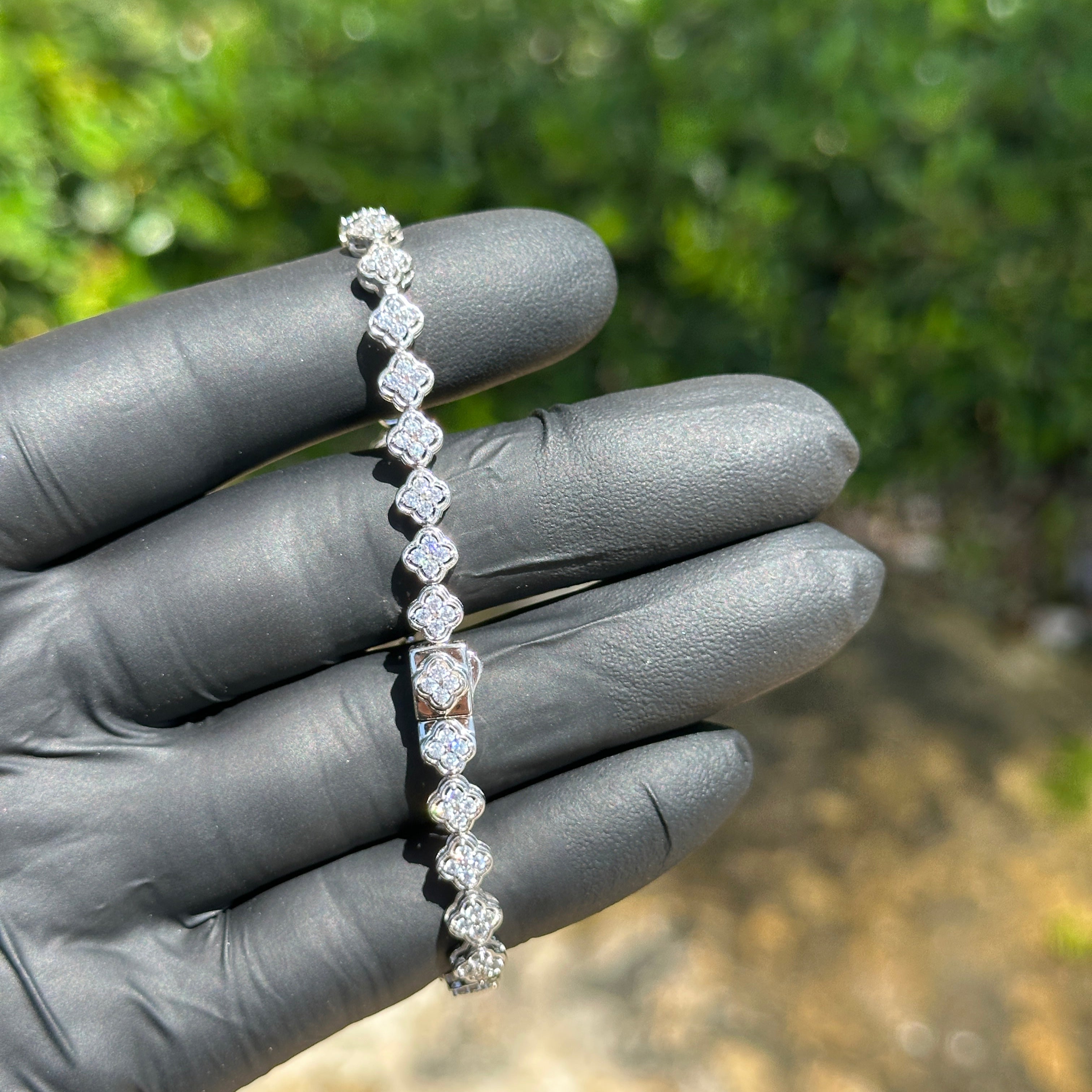 Mini Clover Tennis Bracelet