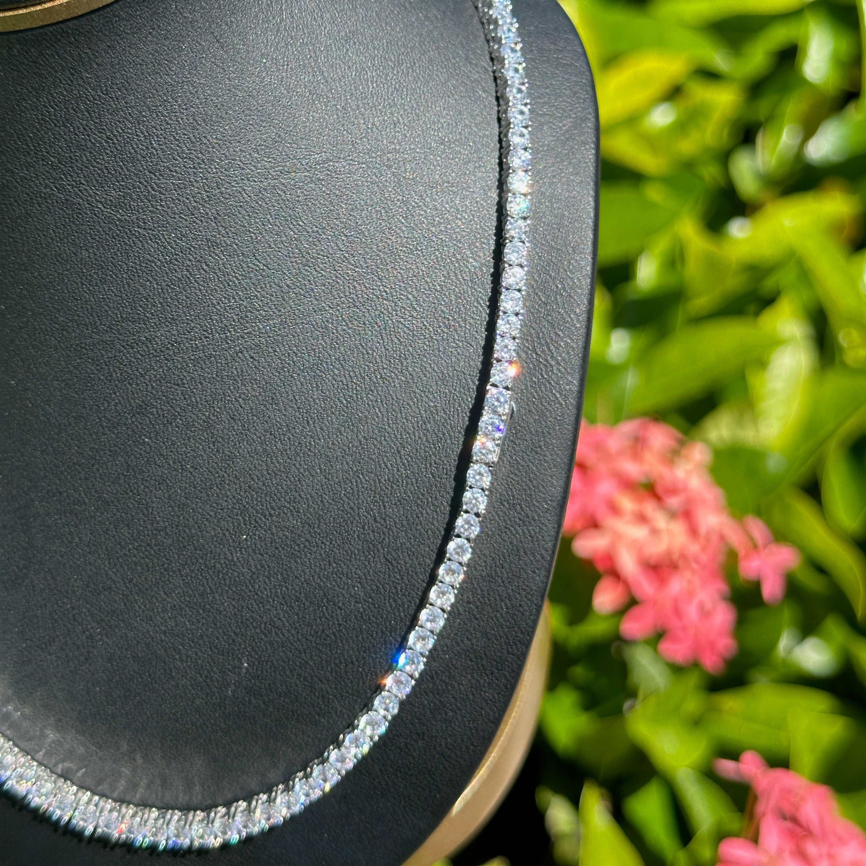 3mm Sterling Silver Tennis Necklace