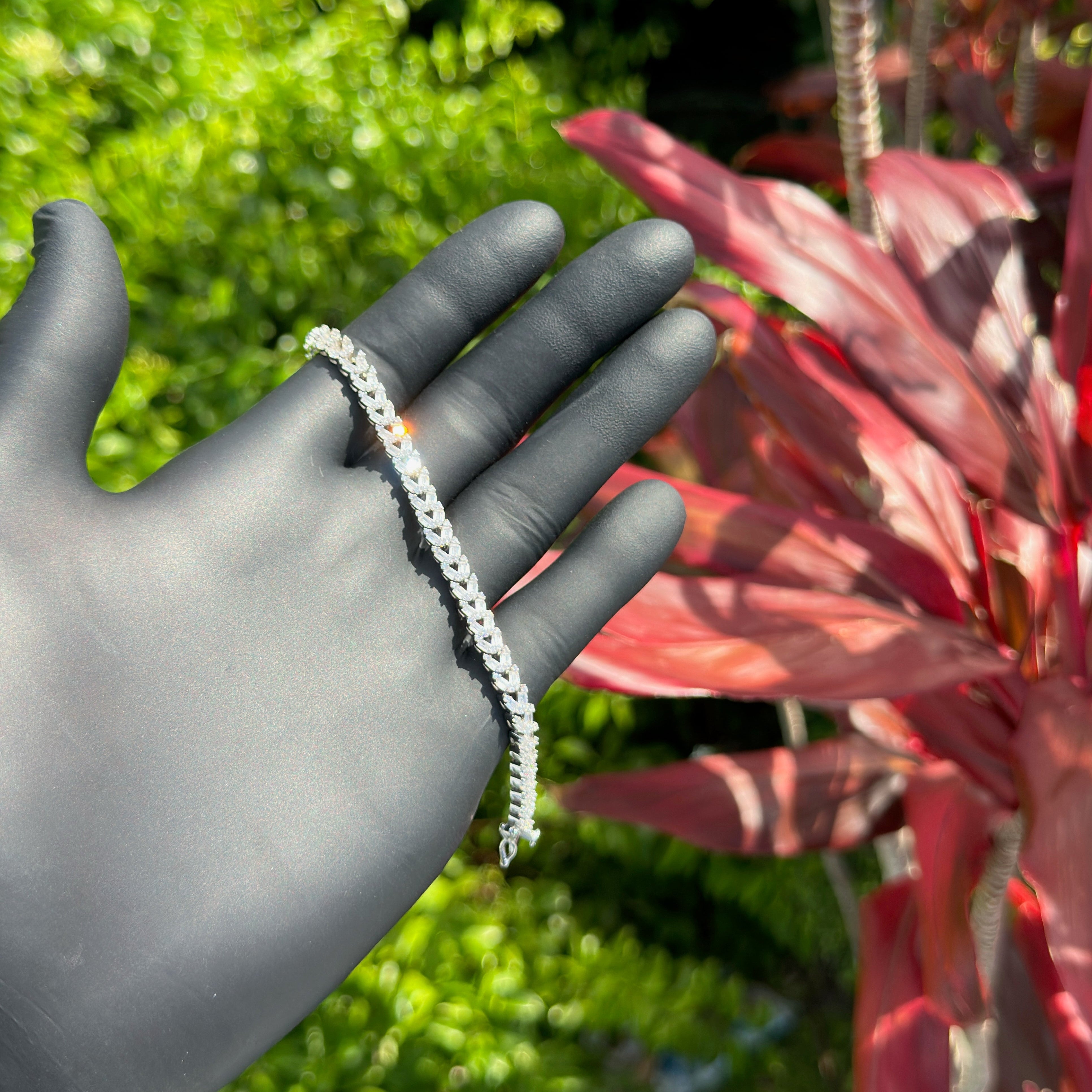 Sterling Silver CZ Tennis Bracelet with Unique Illusion-Cut Stones | Dainty Everyday Sparkle