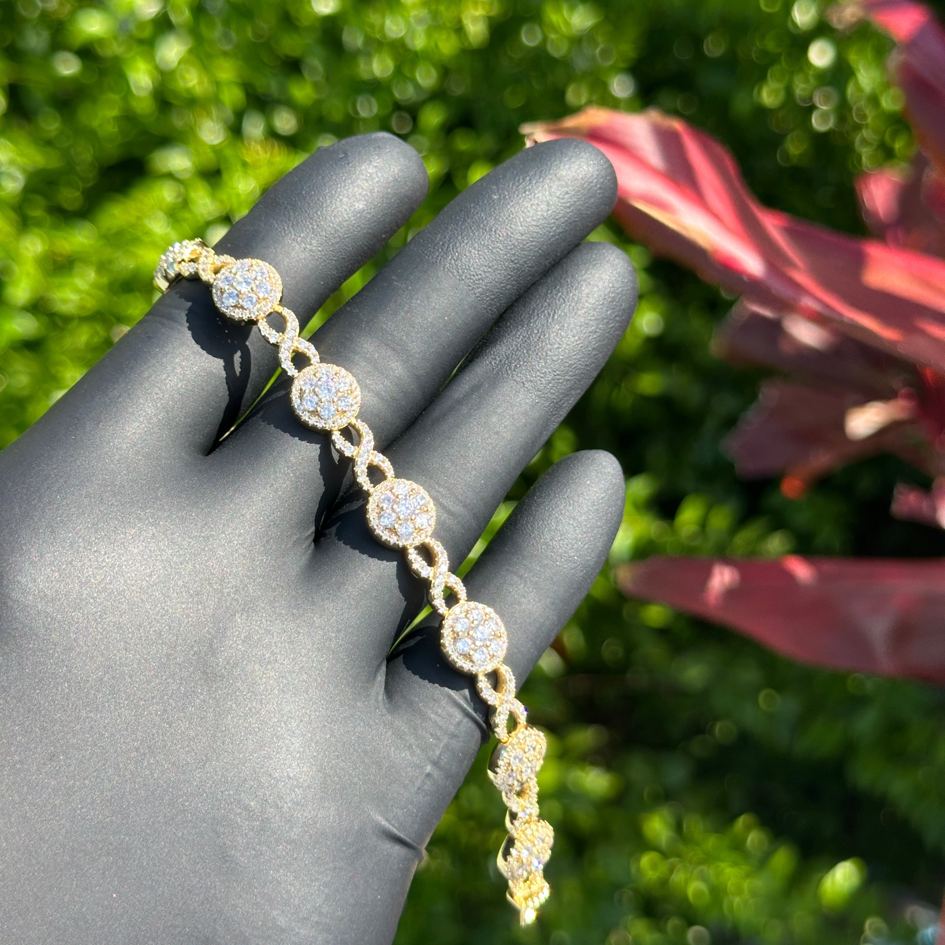Radiant Infinity Sparkle Bracelet | Bold CZ Statement Charm | Elegant Gold-Dipped Jewelry