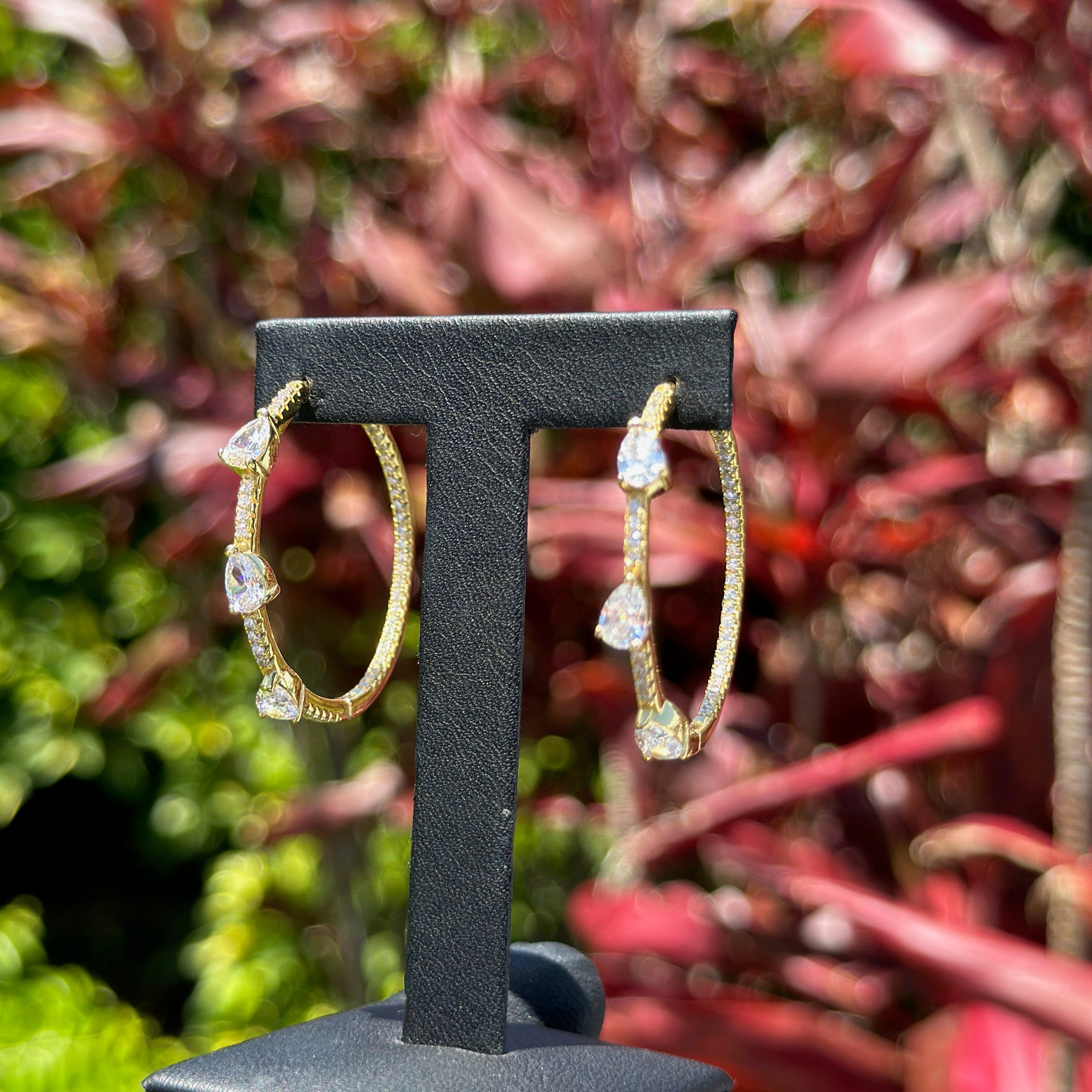 Tear Drop Dangle Hoops