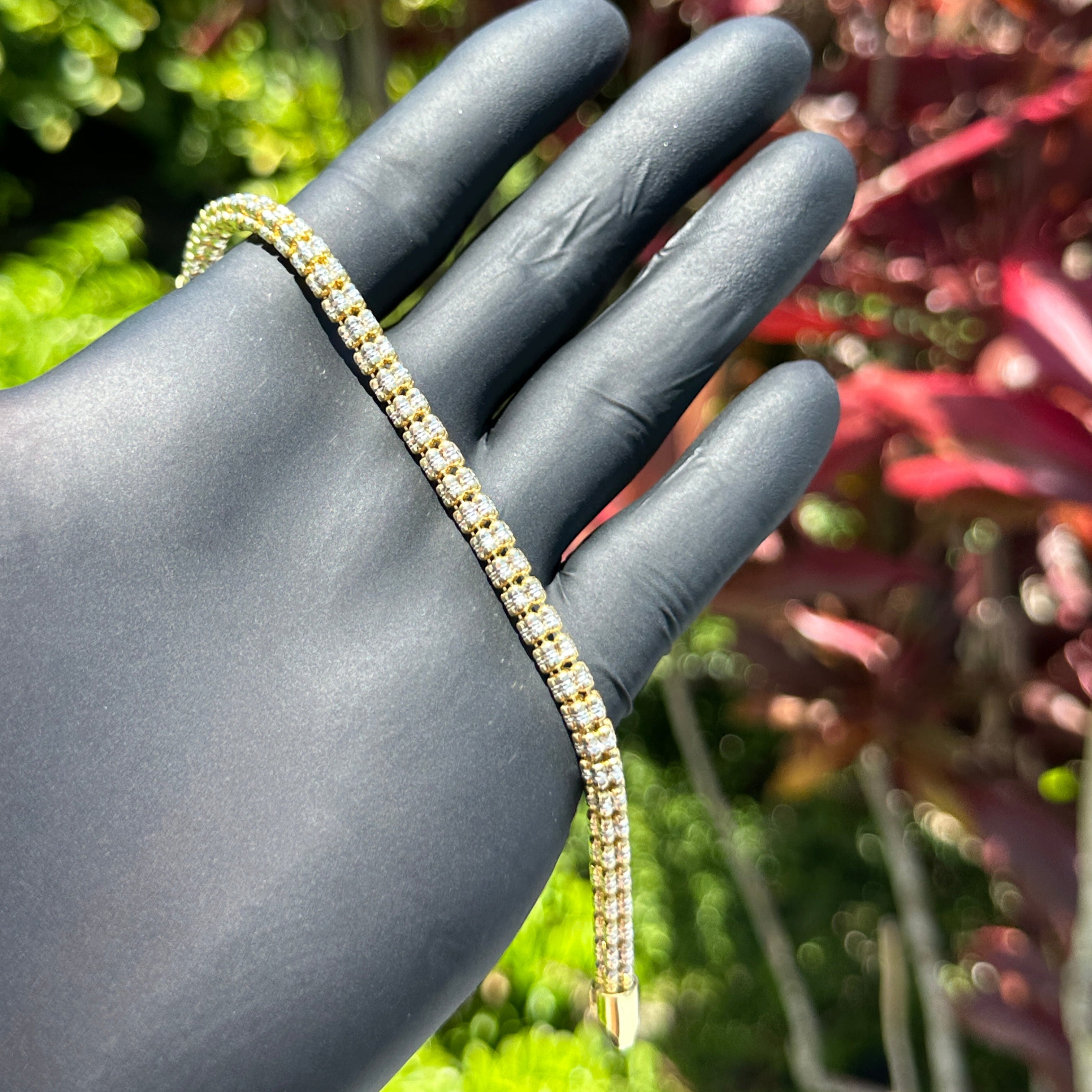 Gold Diamond Cut Bracelet