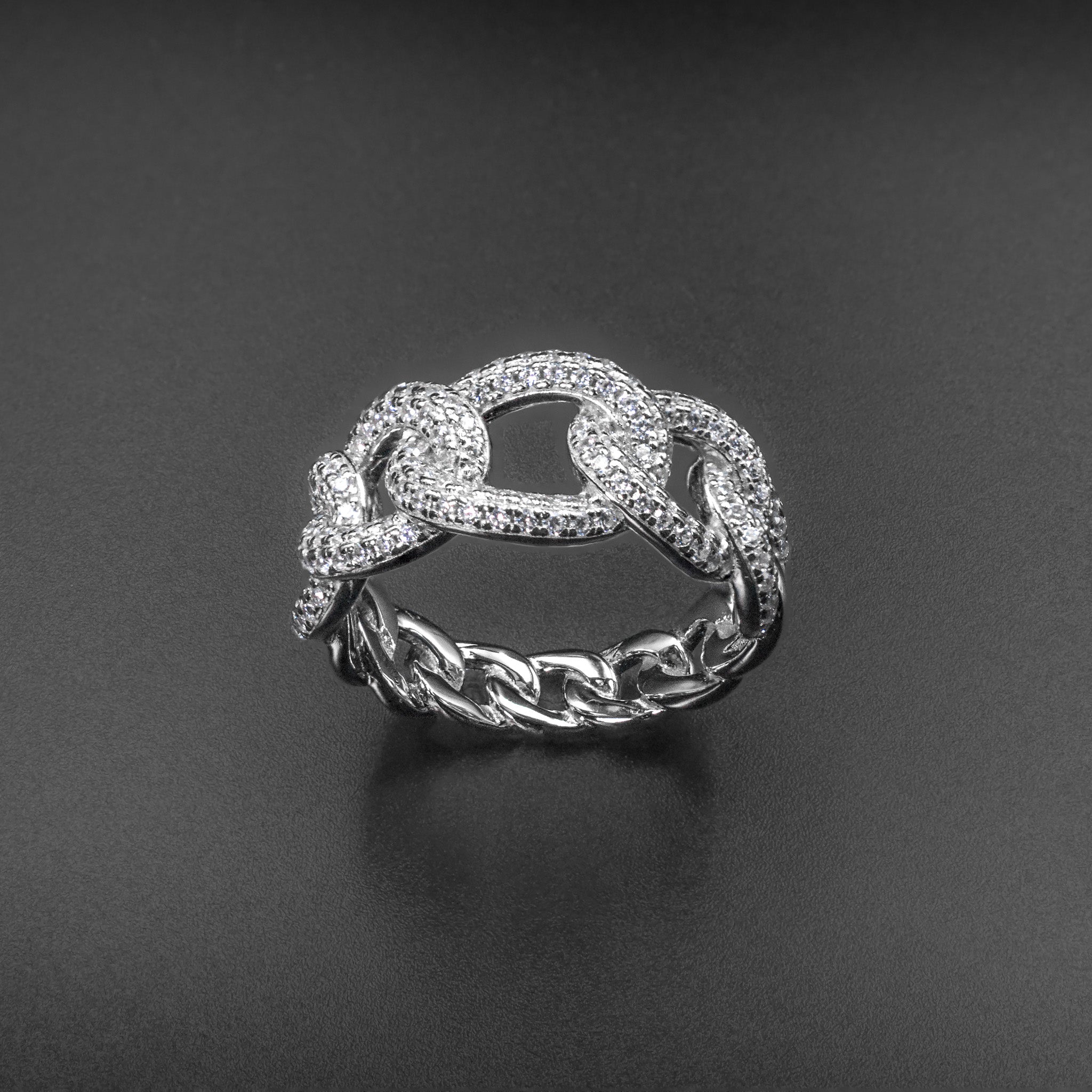 Anillo de flor de zafiro y diamantes en plata de ley 