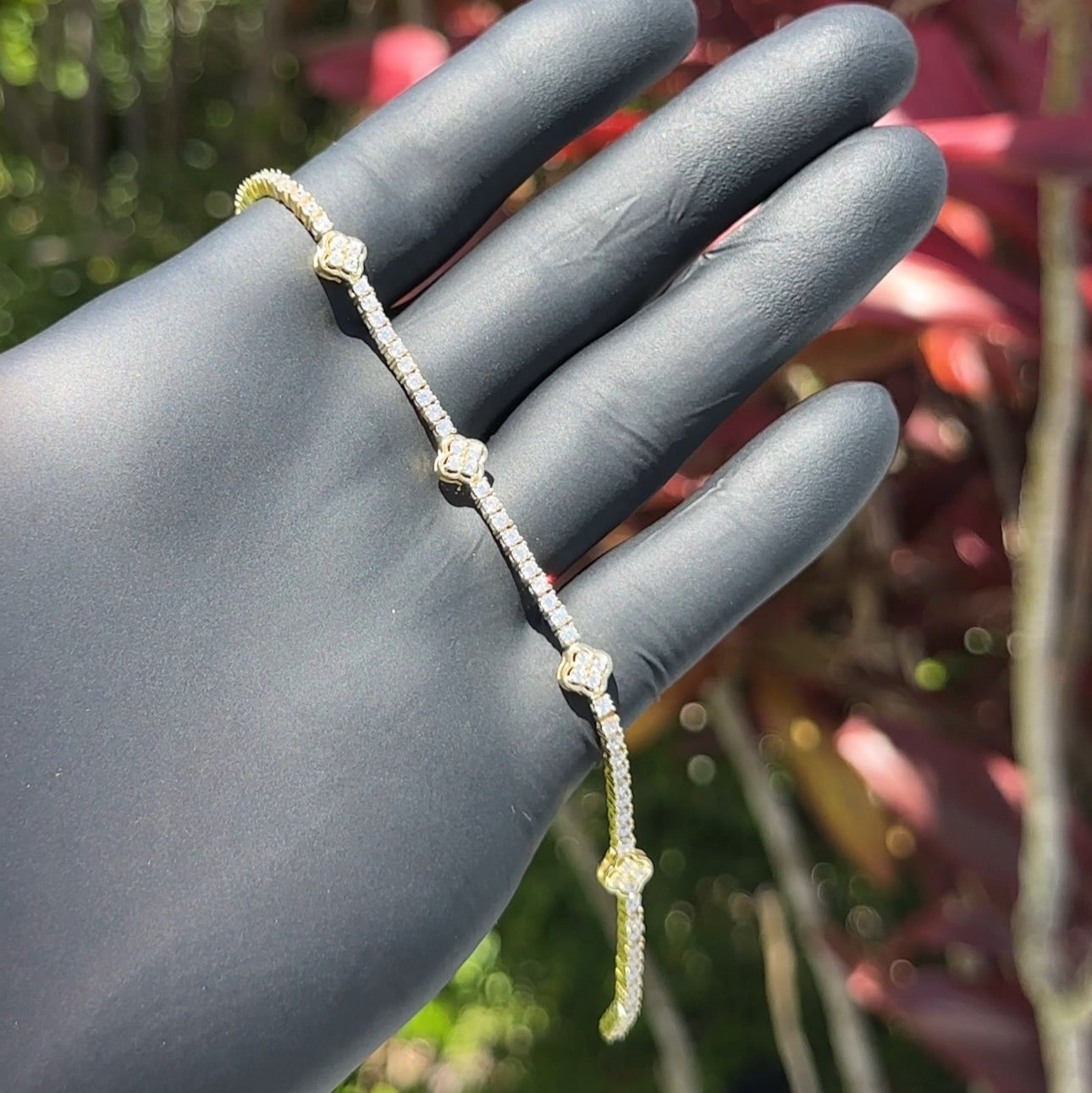 Mini Clover Tennis Bracelet