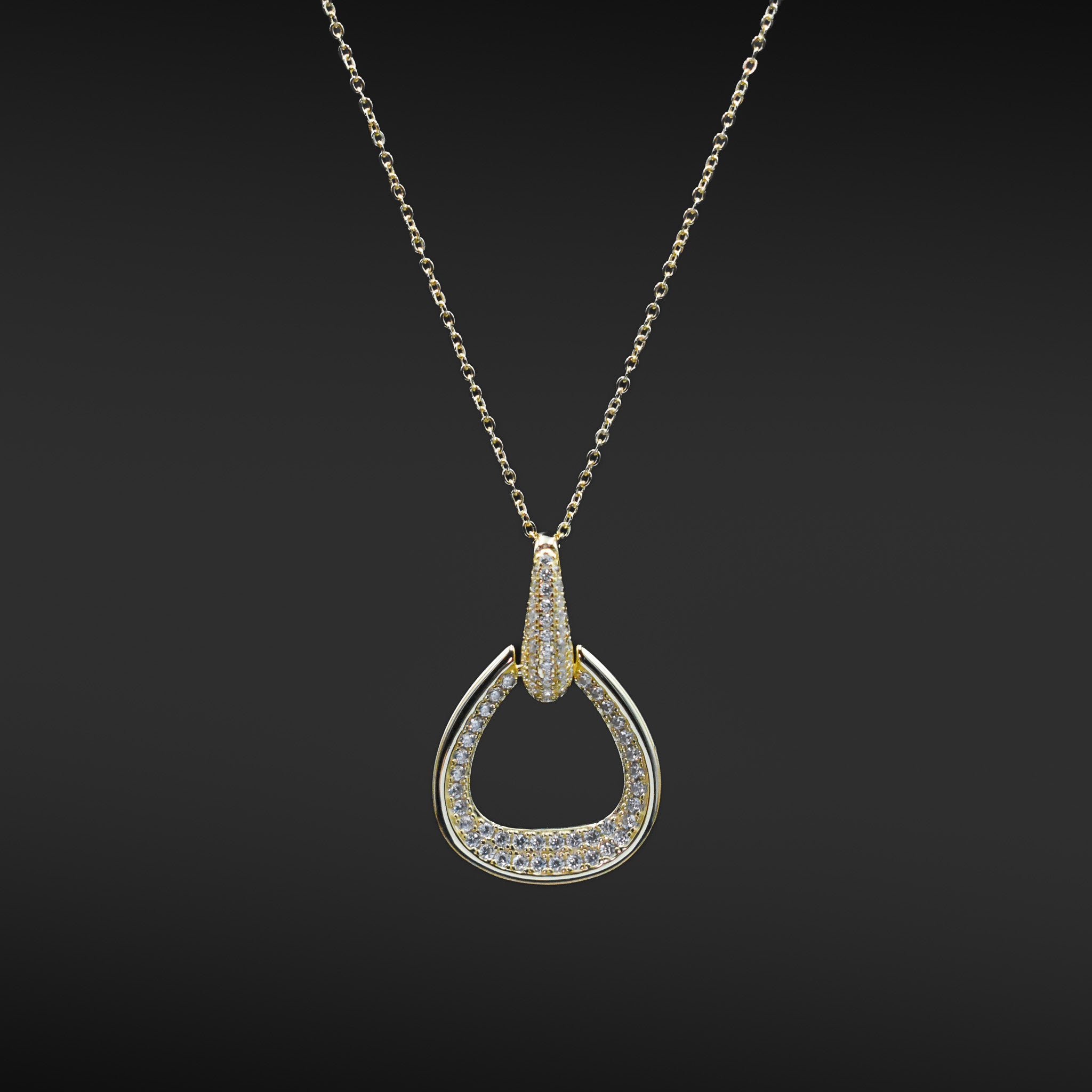 Pear-Shaped Drop Necklace