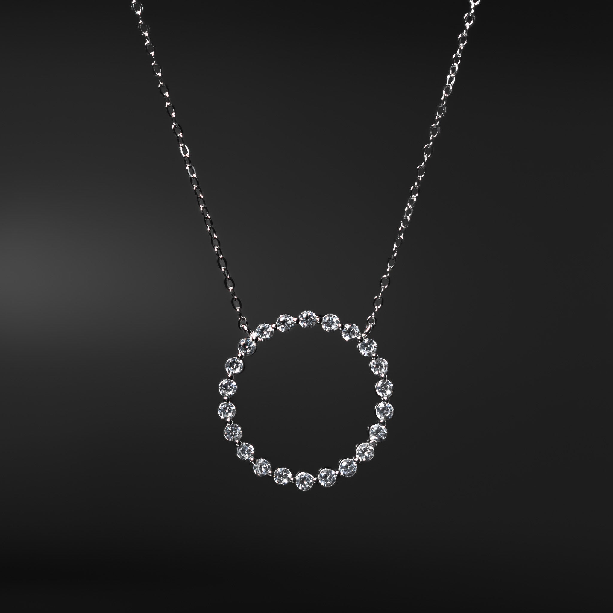 14K Gold Eternity Circle Necklace, Infinity Necklace – Aura Fine Jewelery